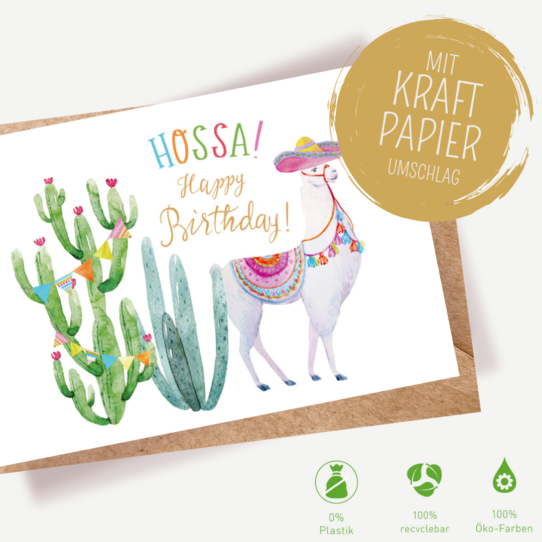 Green Karma Doppelkarte - Party-Lama