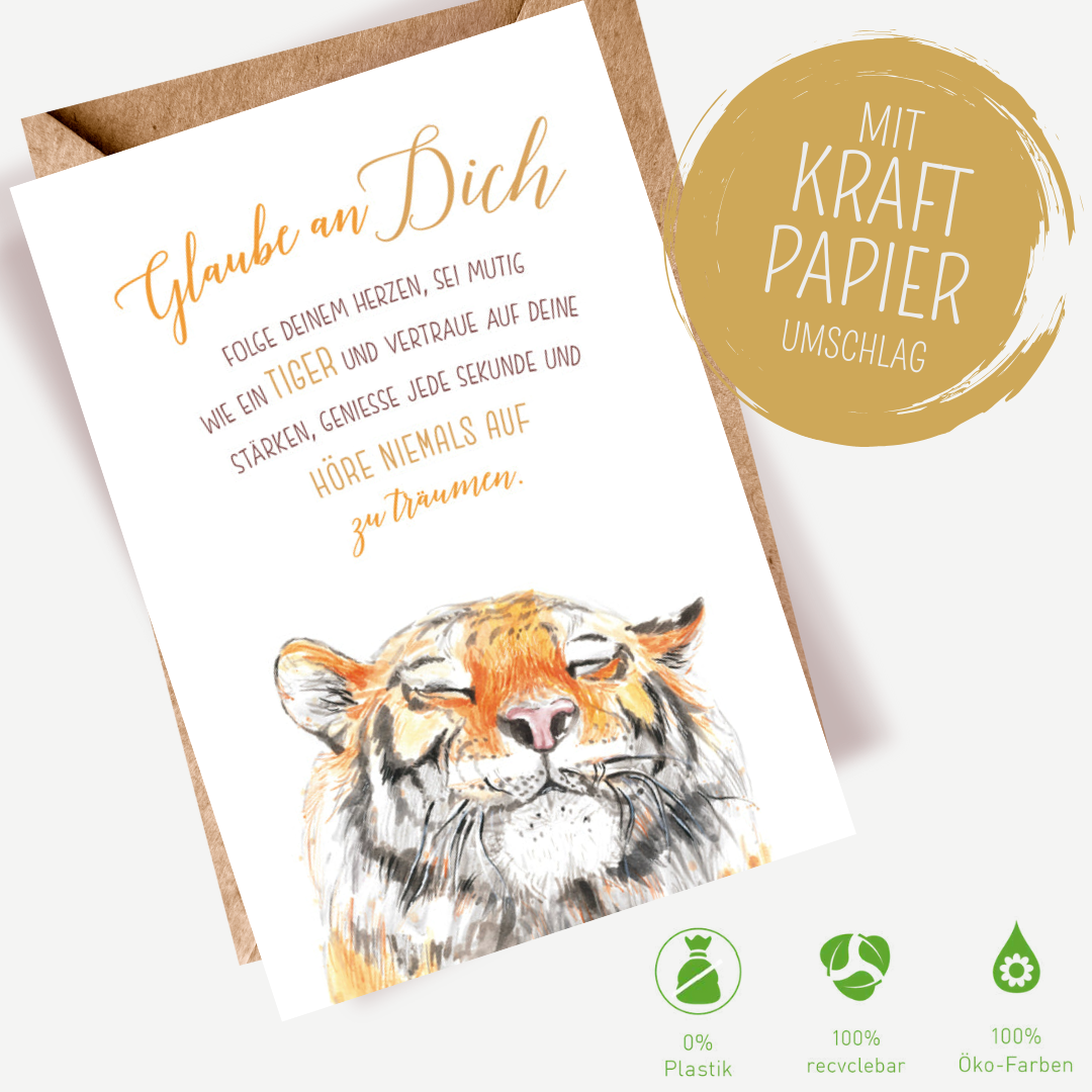 Green Karma Doppelkarte - Tiger
