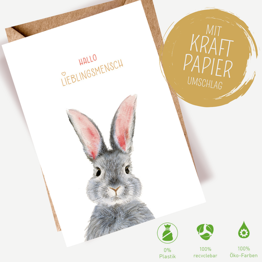 Green Karma Doppelkarte - Hasi