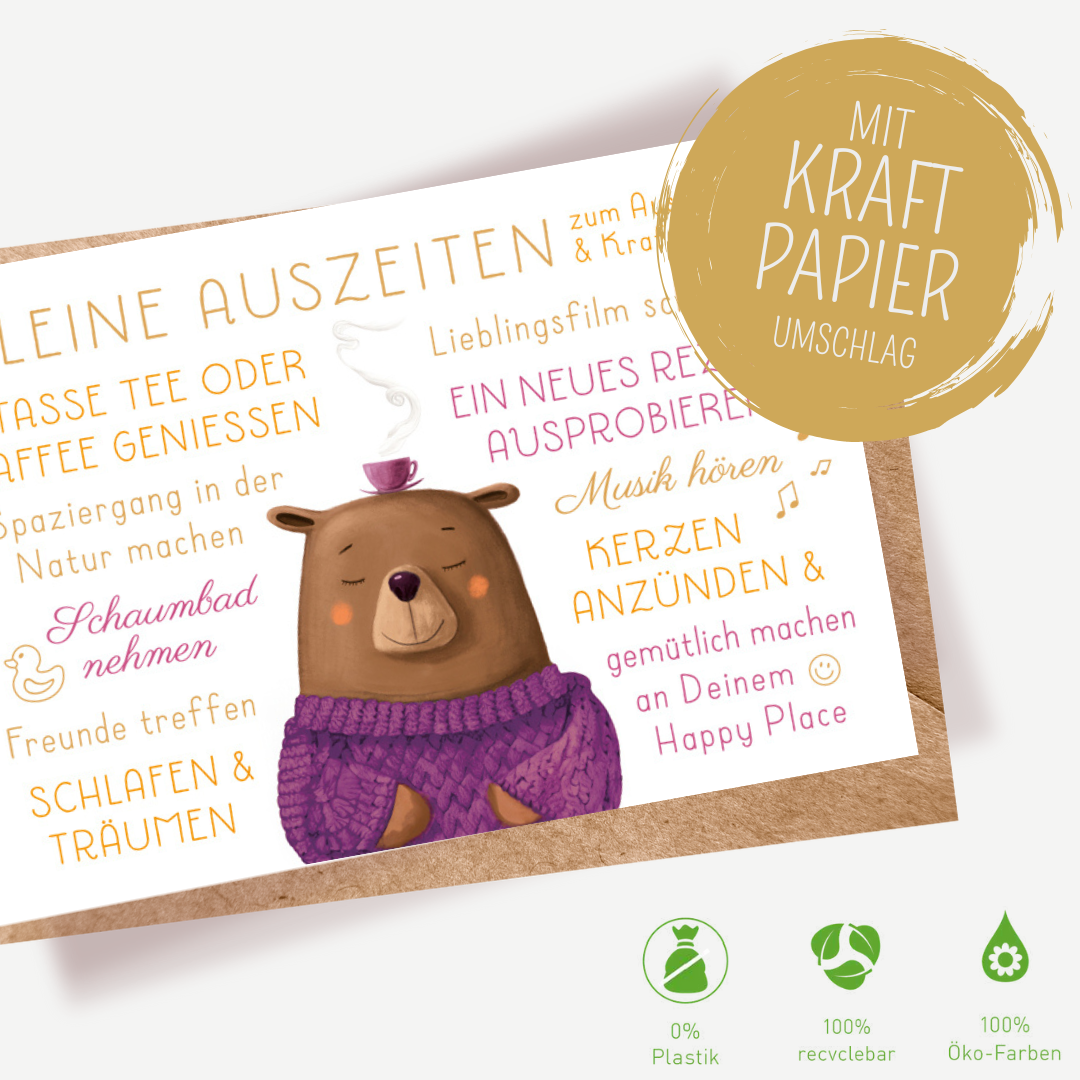 Green Karma Doppelkarte - Kleine Auszeiten