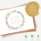 Green Karma Doppelkarte - Blütenkranz zur Taufe