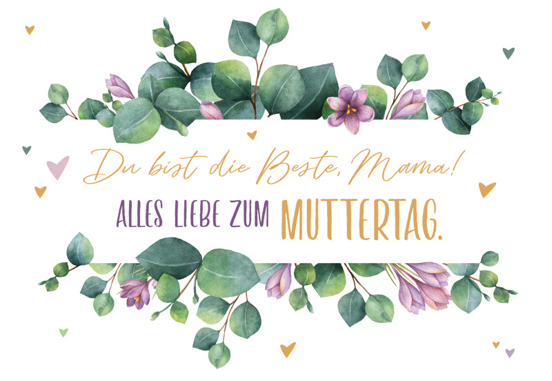 Eukalyptus-Aquarell zum Muttertag