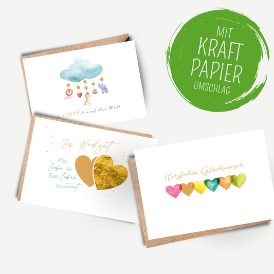 3er Set "Green Karma" Schönste Anlässe
