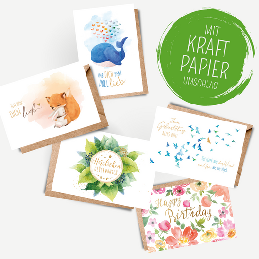 5er Set "Green Karma" Geburtstag